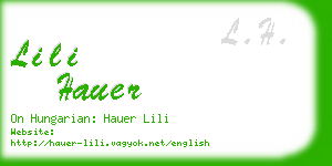 lili hauer business card